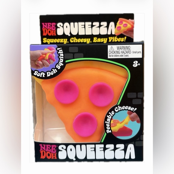 Nee Doh Other - NeeDoh Squeezza Viral Tik Tok Pizza Slice Squishy Toy Fidget Nee Doh